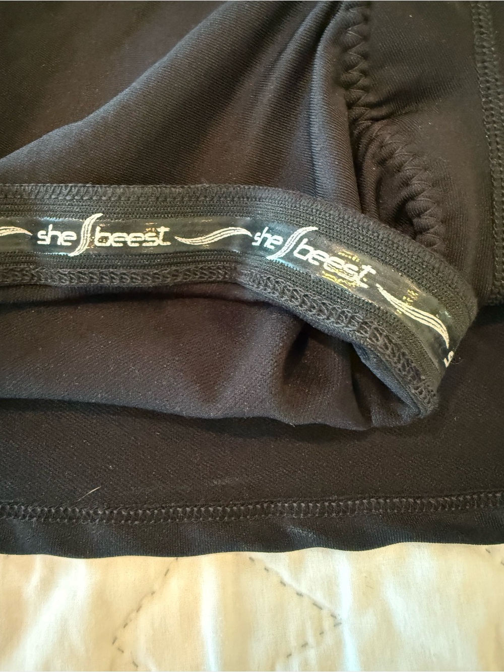 Black Active Biking Skort with padding. - Picture 6 of 9
